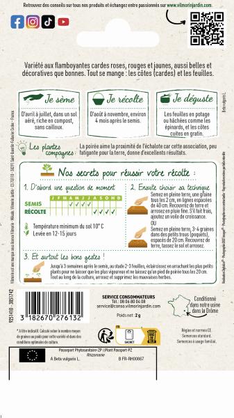 Potagères - Poirée Bright Lights en mélange - MEDIA_PACKAGING_VERSO